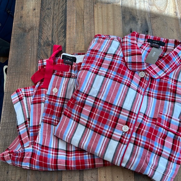 J.Crew flannel long sleeve pajama set in vintage plaid NWT - Picture 2 of 7